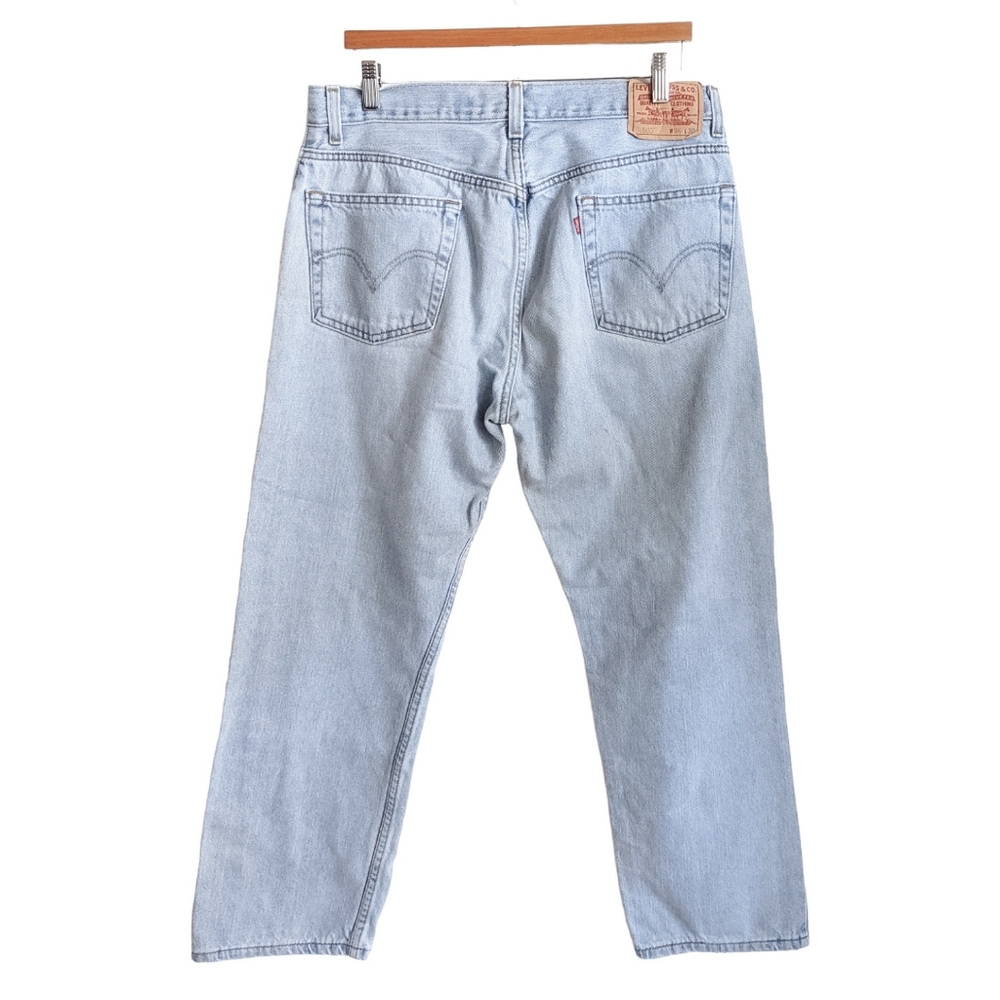 LEVI'S Vintage 505 Men's Light Wash 36x30 Regular Fit Jeans - Picture 3 of 8